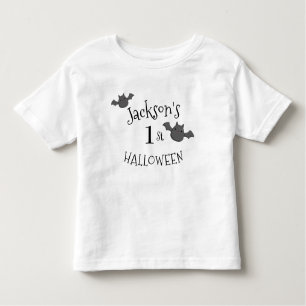 My 1st Halloween Black & White Personalised Toddler T-Shirt