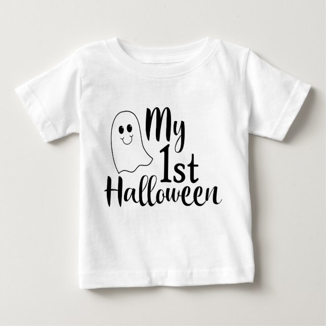 My 1st Halloween Cute Baby Ghost Baby T-Shirt (Front)