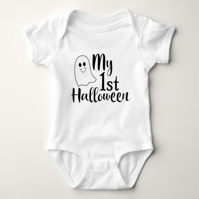 My 1st Halloween Cute Baby Ghost Bodysuit (Front)