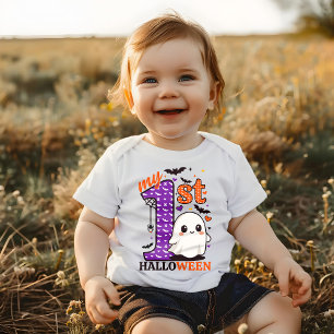 My 1st Halloween Cute Ghost Baby Bodysuit