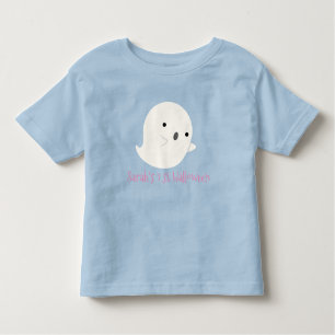 My 1st Halloween Pink & Blue Ghost Personalised Toddler T-Shirt