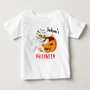 My 1st Halloween Pumpkin Ghost Personalised Baby T-Shirt