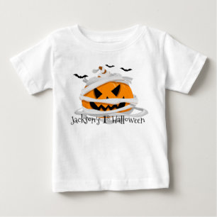 My 1st Halloween Pumpkin Personalized Baby T-Shirt
