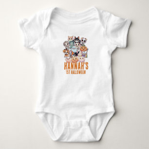 My 1st Halloween Spooky Cartoon Baby Bodysuit