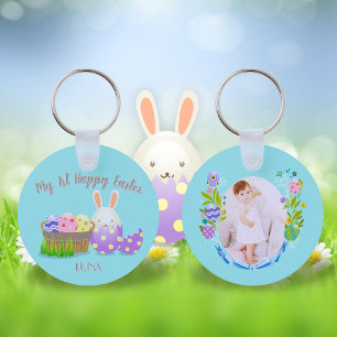 My 1st Happy Easter Circle Key Ring