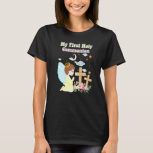 My 1st Holy Communion Catholic Cross Christian Pra T-Shirt