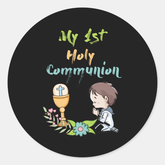 My 1St Holy Communion Classic Round Sticker (Front)