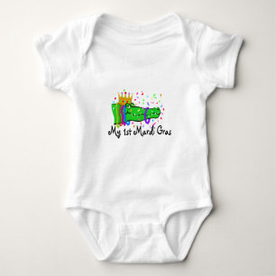 My 1st Mardi Gras Gator Baby Bodysuit