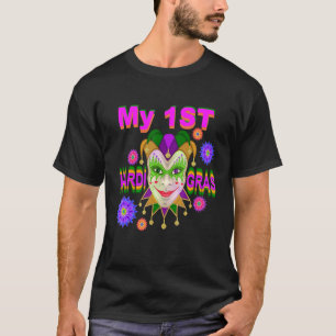 My 1st Mardi Gras Purple Mask Costume Kids T-Shirt