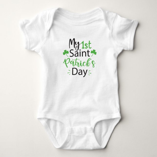 My 1st Saint Patrick's Day Baby Bodysuit (Front)