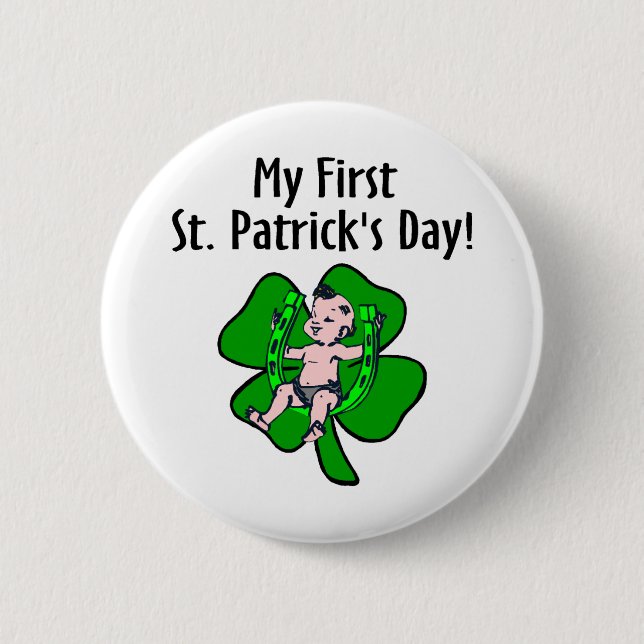 My 1st St Patricks Day 6 Cm Round Badge (Front)