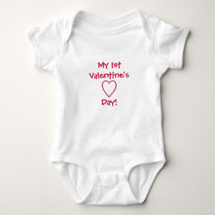 My 1st Valentine's Day!-Baby Baby Bodysuit