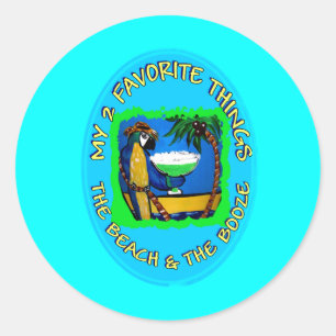 MY 2 FAVORITE THINGS CLASSIC ROUND STICKER