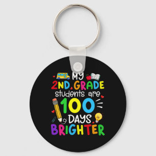 My 2nd Grade Students Are 100 Days Brighter 100th Key Ring