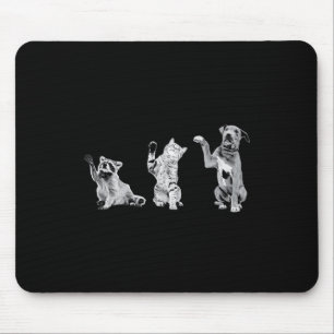 My 3 Favorite Animals - Raccoon A Dog And A Cat Mouse Pad