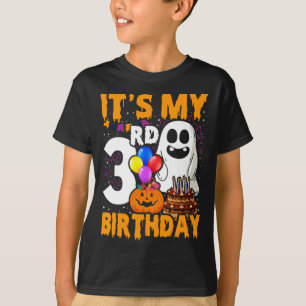 My 3rd Birthday Ghost Pumpkin Halloween Party 3 Ye T-Shirt