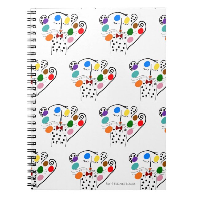 My 9 Felines Spiral Fancy Pants (Spiral Notebook) Notebook (Front)