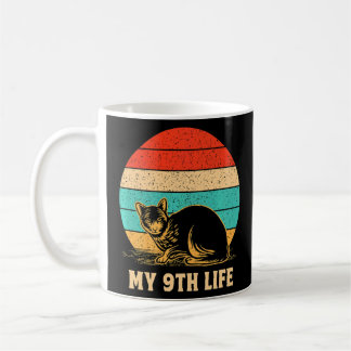 My 9th Life Cat  Birthday Kitten Bday Dad Jokes Fa Coffee Mug