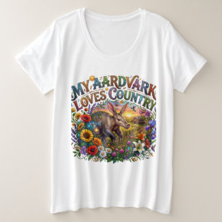 My Aardvark Loves Country T-Shirt Plus Size T-Shirt