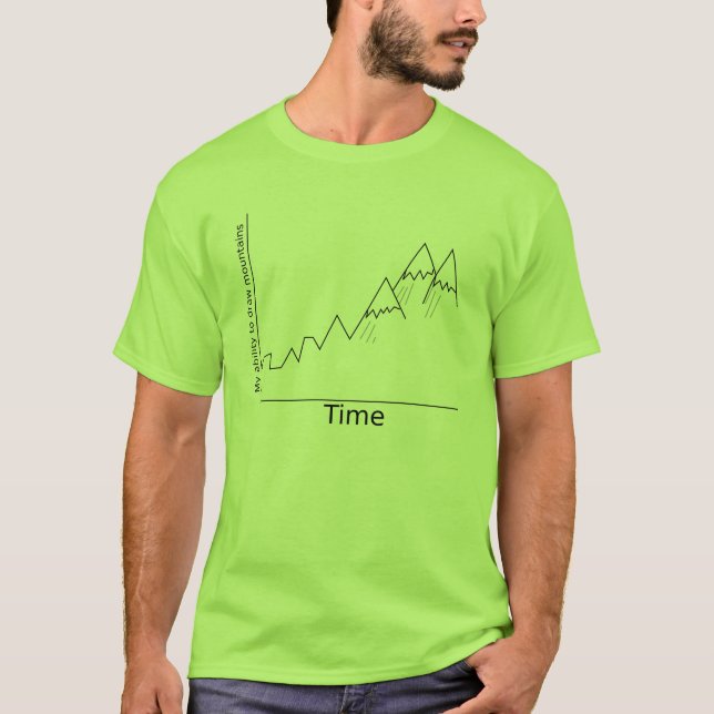 My Ability to Draw Mountains Over Time T-Shirt (Front)