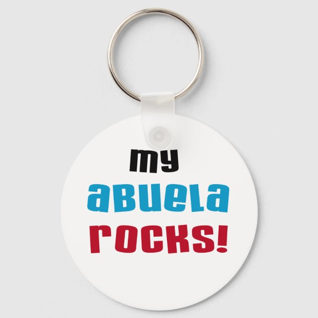 My Abuela Rocks T-shirts and Gifts Key Ring (Front)