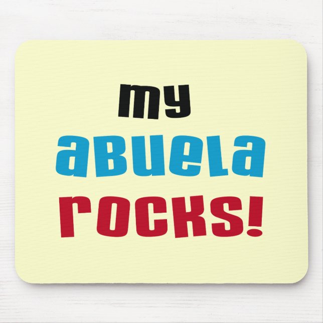 My Abuela Rocks T-shirts and Gifts Mouse Pad (Front)
