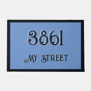 My Address on a Blue Doormat