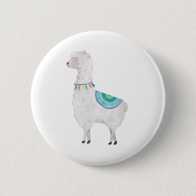My Adorable Llama 6 Cm Round Badge (Front)
