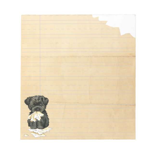 My Affenpinscher Ate My Homework Notepad (Front)