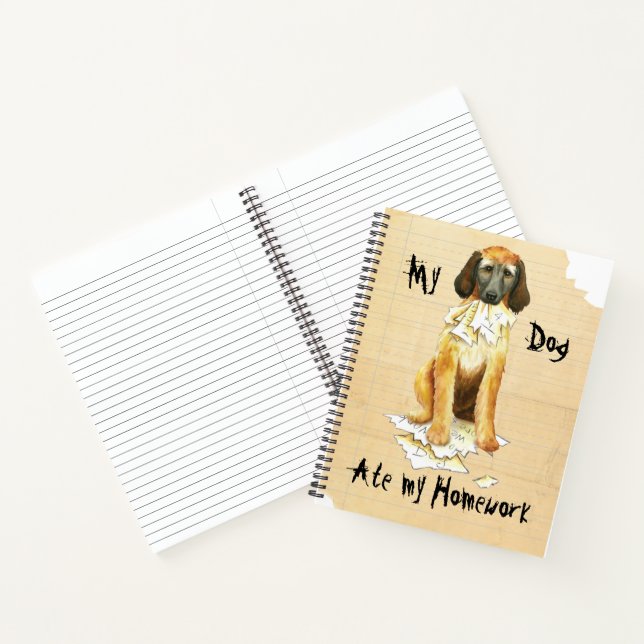 My Afghan Hound Ate My Homework Notebook (Inside)