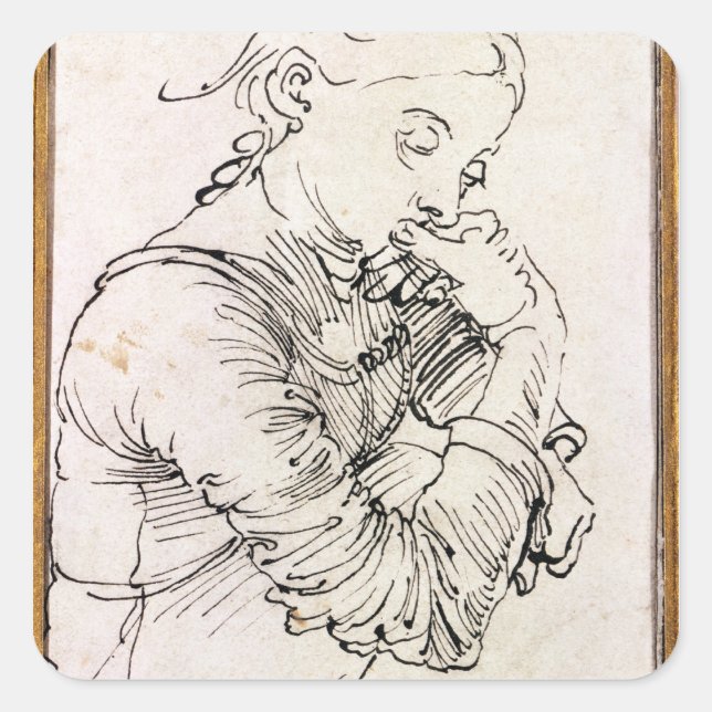 My Agnes', Durer's wife depicted as a girl, 1494 Square Sticker (Front)
