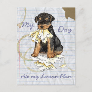 My Airedale Ate My Lesson Plan Postcard