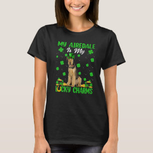 My Airedale Is My Lucky Charms Airedale Dog St Pat T-Shirt
