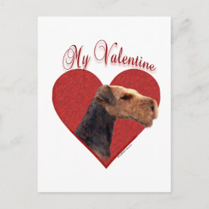 My Airedale Terrier Valentine Holiday Postcard