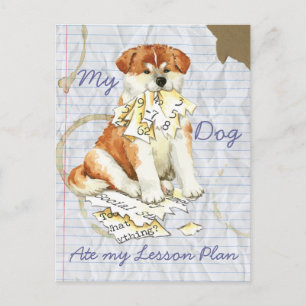 My Akita Ate My Lesson Plan Postcard