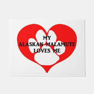 my alaskan malamute loves me doormat