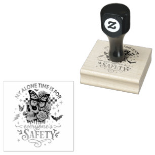 My Alone Time...  Rubber Stamp