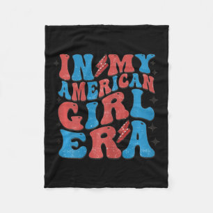 My American Girl Era Retro 4th Of July Fourth Groo Fleece Blanket