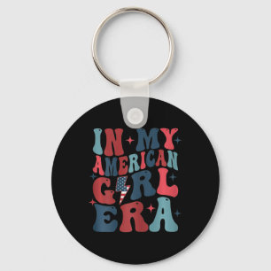 My American Girl Era Retro 4th Of July Fourth Groo Key Ring