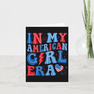 My American Girl Era Retro 4th Of July Groovy Patr Card