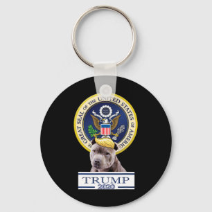 My American Staffordshire Terrier For Trump  Key Ring