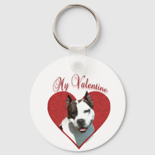 My AmStaff Valentine Key Ring
