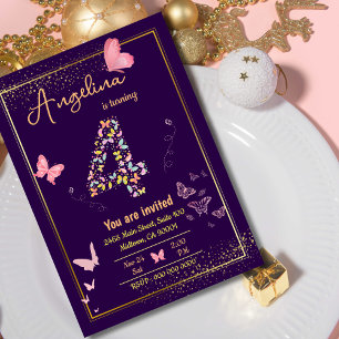 My angel is turning four : my butterfly's birthday invitation