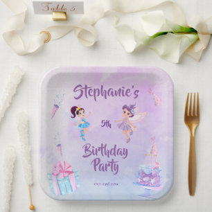 My angel is turning six:Fairy tale themed birthday Paper Plate