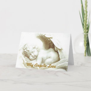 My Angelic Love Greeting Card-Customise Holiday Card