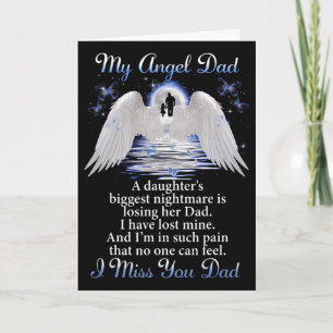 My Angle Dad I Miss You Dad Memorial Day Fathers Card