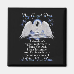 My Angle Dad I Miss You Dad Memorial Day Fathers Magnet