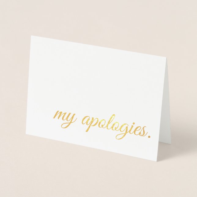 my apologies gold foil foil card (Front)