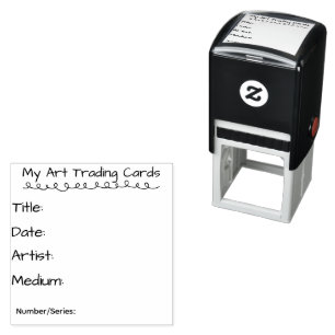 My Art Trading Cards Self Inking Rubber Stamp