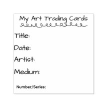 My Art Trading Cards Self Inking Rubber Stamp